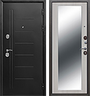 Входная дверь металлическая Троя Серебро MAXI Зеркало Дуб Сонома
