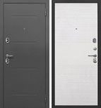 Входная металлическая дверь Гарда 7,5 см Серебро Белый ясень