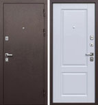 Входная металлическая дверь Титан Букле антрацит Велюр Белый Софт