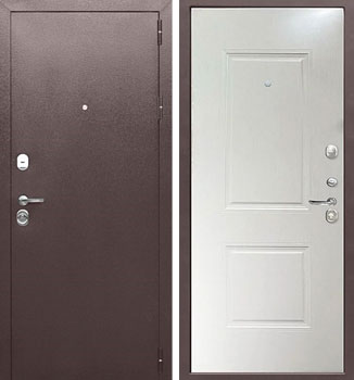 Входная металлическая дверь Тайга 9 см Белый клен